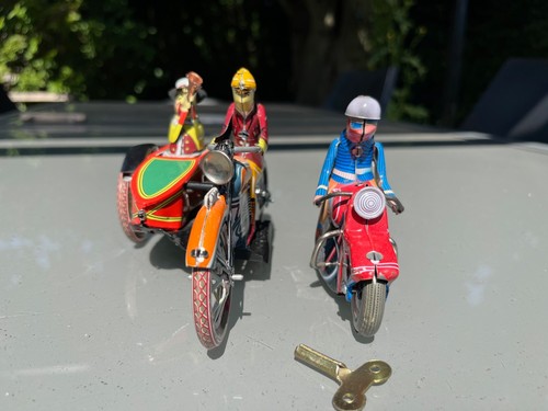 Jouet ancien mécanique - jouet, moto