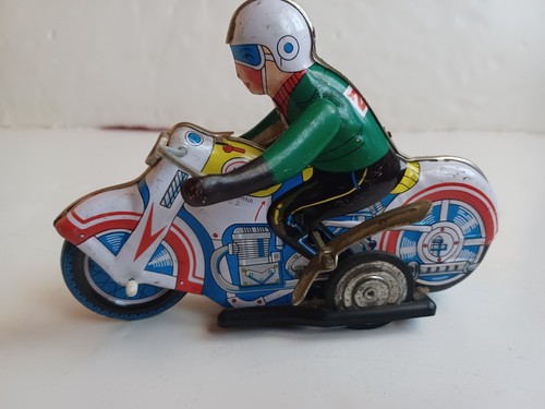 Moto mécanique tôle jouet - moto,