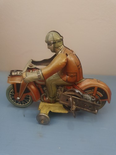 Jouet ancien rare moto huki - ancien,